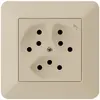 Prise ENC kallysto.trend 3×T13 beige avec sécurité enfants 