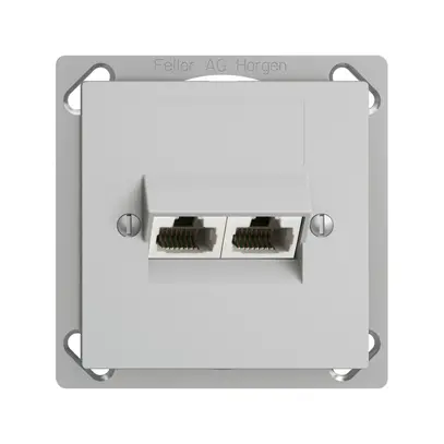 Presa INS 2×RJ45/u 4P sep.grc EDIZIOdue ITplus 