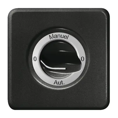 Kit frontale INC 0-Auto-0-Main per interr.rotativo nero 