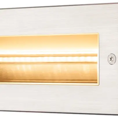 Lpda a muro LED INS BRICK, 9W 950lm 3000K asimmetrico IP65 acciaio pregiato 