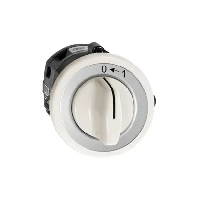 Contatto rotativo INC 0<-1/2P bianco con manopola 