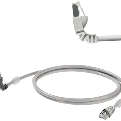 Cavo patch Weidmüller CabinetLine cat.6A LSZH RJ45 angolato 90°/RJ45 1m grigio 