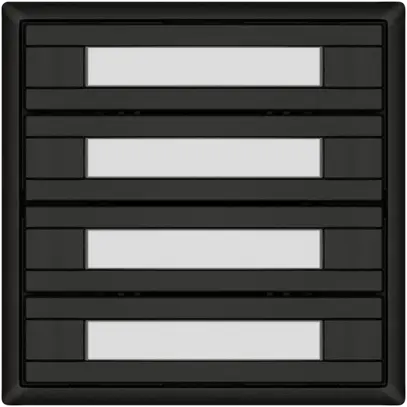 Poussoir KNX RGB EDIZIO.liv SNAPFIX® capteur temp.s.LED étiqu.8× comm.1T no 