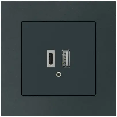 Presa di carica USB INC kallysto.pro 18W PD 1×tipo A 1×tipo C nero 