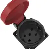 Prise INC ELBRO T15 IP55 10 A 400 VAC IK08 noir/rouge S+ joint inclus 