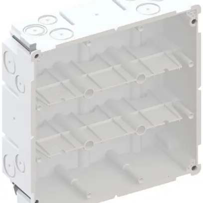 Hohlwanddose AGRO 3×3 850°C mit Laschen, M20/25, weiss 