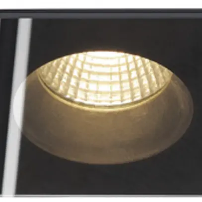 Downlight LED INS SLV PATTA-F, 12W 630lm 3000K quadrato IP65 nero 