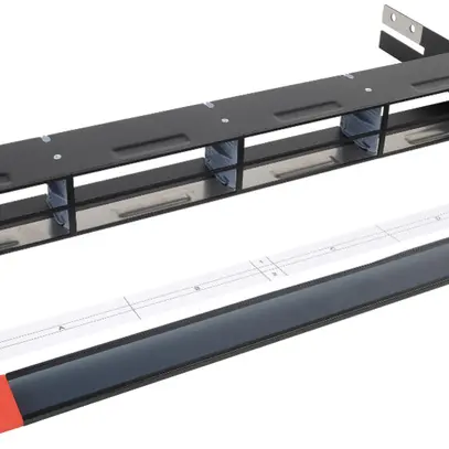 Boîtier vide pour panneau Netscale 48, avec kit porte frontale 80mm, 1UH, noir 