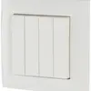 Pulsante RF AP Eaton xComfort, 4 volte complet 55×55mm, bianco lucido 