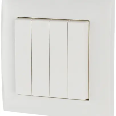 Poussoir RF AP Eaton xComfort, 4 fois complet 55×55mm, blanc brillant 