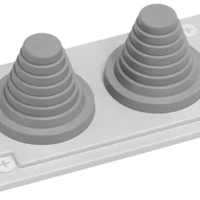 Plaque passe-câbles Hager Univers 230×18×18mm 2 ouvertures de prise de jonction 