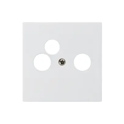 Plaque frontale kallysto blanc pour R/TV-NET 60×60mm 