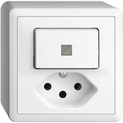 Combinaison lum. AP 3/1L+T13 EDIZIOdue blanc, lentille LED jaune 