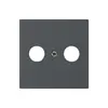 Placca frontale kallysto antracite per R/TV 60×60mm 