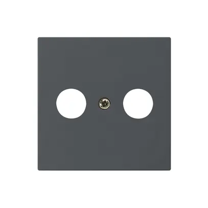 Placca frontale kallysto antracite per R/TV 60×60mm 