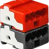 Anschlussklemme KNX WAGO PUSH WIRE 2×4×0.6…0.8/Ø1mm dunkelgrau/rot 
