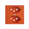Placca frontale 2×T13 arancione EDIZIOdue 