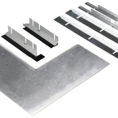 Angle plat Hager brosse/LED/extérieur pour BKB 85×250mm 