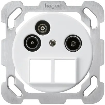 Prise d'antenne ENC TV-R-Données basico HMS B 2GHz 10.5db blanc 