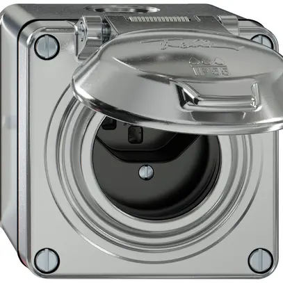 Presa AP ELEMENT SNAPFIX® 1×tipo 23 16A 250V con coperchio IP55 all 