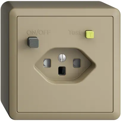 AP-Steckdose EDIZIOdue T23 FI 30mA shutter, sand 