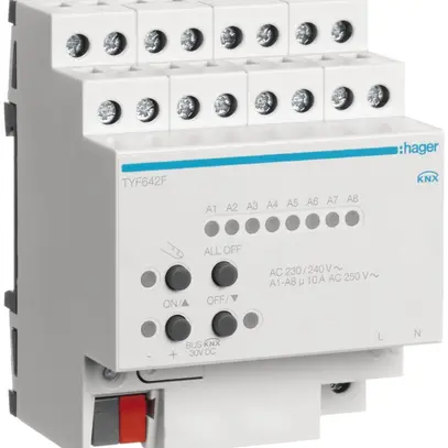 Attuatore di ventilconvettore KNX doppio 10A 