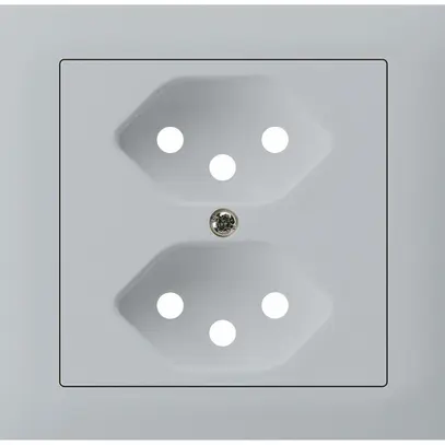 Kit frontale INS kallysto per presa INS G3 2×T13 telaio avvitabile grigio chiaro 