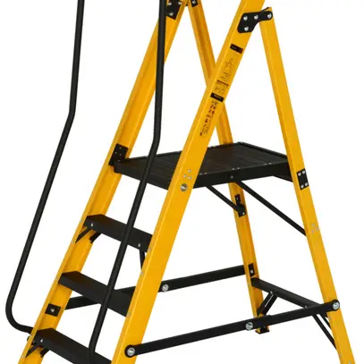 Plattformleiter Plica MEGASTEP 4 Sprossen 2.35m 370×568mm GFK EN131 14kg 