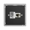 Prise INC 1×T+T,1×RJ45/u 4P EDIZIOdue noir ITplus ITM 