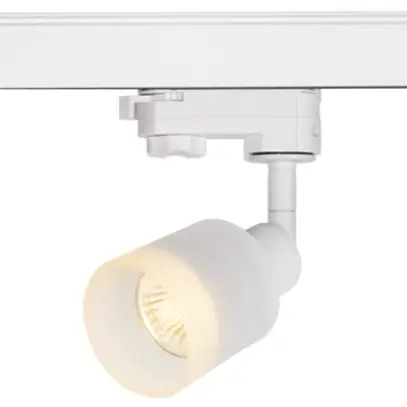 Projecteur SLV PURI TRACK GU10 50W adapt.3-ph. Ø64mm blanc 