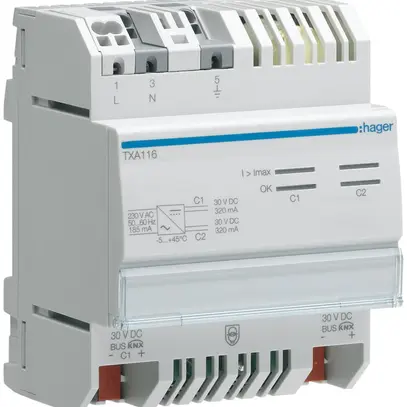 Alimentazione KNX AMD Tebis 2×30VDC 620mA 