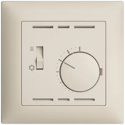 Thermostat ENC EDIZIOdue, a.interrupteur chauff./refr., 88×88mm, crema 