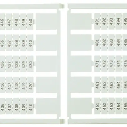 Etiquette de marquage 5×5mm 2×1…50, 5 cartes à 100 