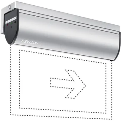 Luminaire de secours ESYLUX SLC LEDi SC/C montage mural 