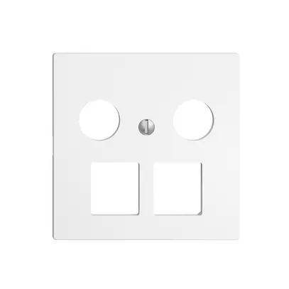 Kit di copertura EDIZIOdue F, p.presa multimedia, p.2×RJ45 Keystone bianco 