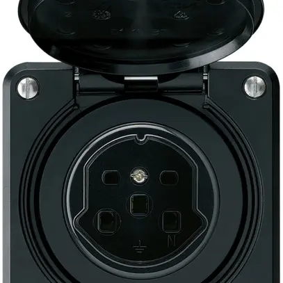 Presa INC HA robusto tipo 25 con morsetti a innesto con coperchio nero 