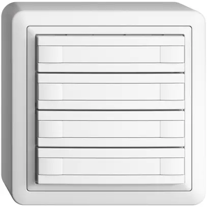 Pulsante AP KNX 8×EDIZIOdue bianco RGB senza LED con inserto carta 