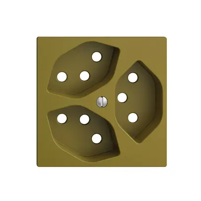 Placca frontale 3×T13 EDIZIOdue olive 