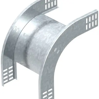 Coude extérieur Bettermann vertical 90° 60×400mm zingué en continu 