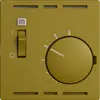UP-Raumthermostat EDIZIOdue olive mit Schalter 