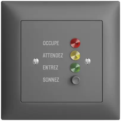 UP-Türstation für Rufleuchte franz. EDIZIOdue dunkelgrau 