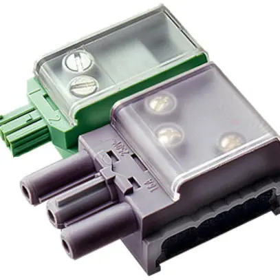 Boîte de raccordement pour câble plat Woertz Combi avec prise 3P L2 + KNX 