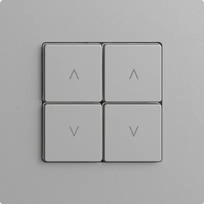 Station secondaire 2K/4T pour interrupteur stores Edue Wiser silver 