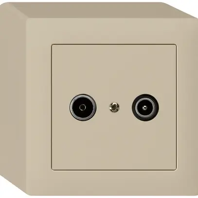 AP-Antennendose kallysto R/TV 19dB Durchgangsdose beige 