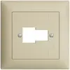 Kit frontal EDIZIOdue vanille 88×88mm 1×TT 1×RJ45 