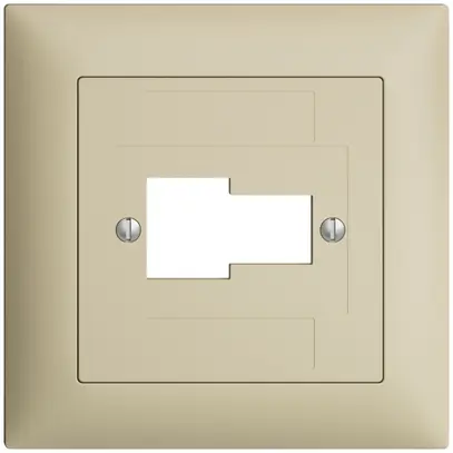Kit frontale EDIZIOdue vanille 88×88mm 1×TT 1×RJ45 