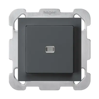 Interrupteur poussoir lumineux ENC kallysto 6/1P an avec plaque de fixation 