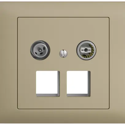 Prise multimédia 4dB INC Edue BKE, prise de dérivation, pour 2×RJ45 Keystone, sa 