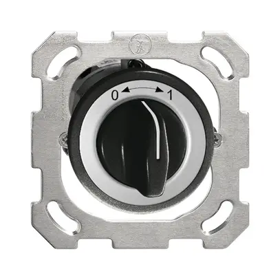 Contatto rotativo INC 0<-->1 nero con manopola 