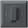 Interruttore rotativo INC 0-Man-0-Aut. antracite kallysto.line 2/1L con manopola 